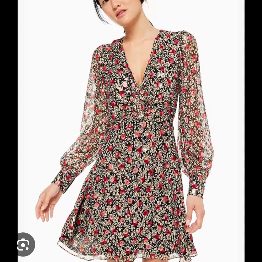 Kate Spade Floral V-Neck Dress